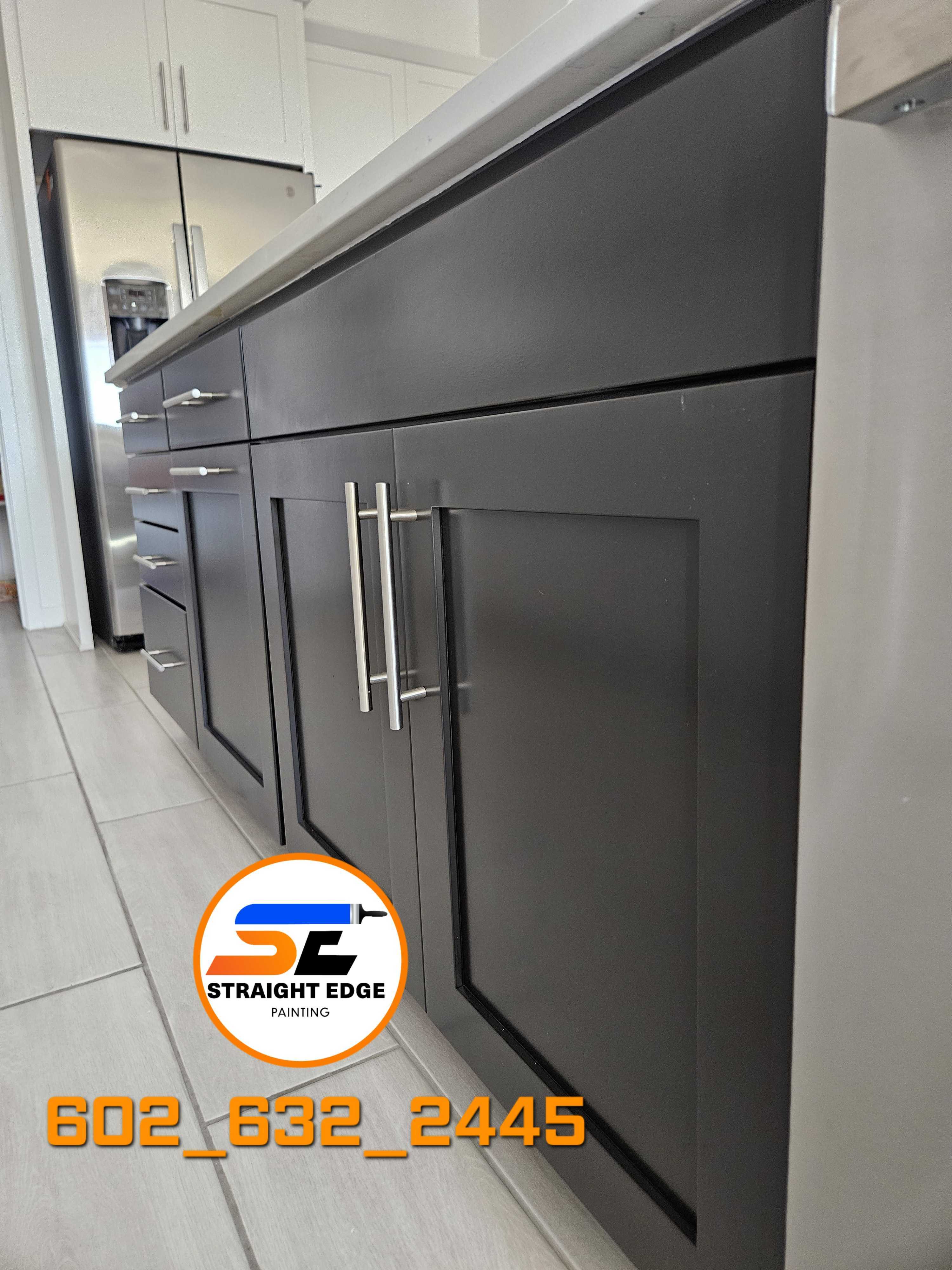 Kitchen refinish · charcoal enamel