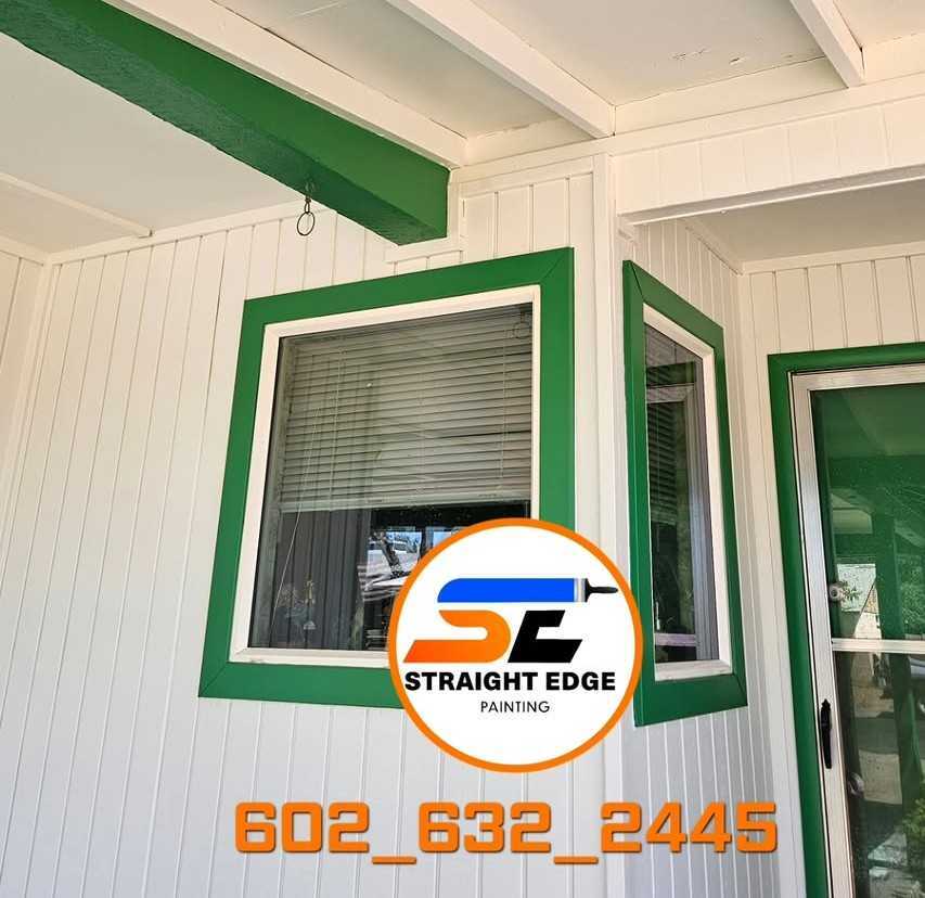 Porch and window trim · forest green